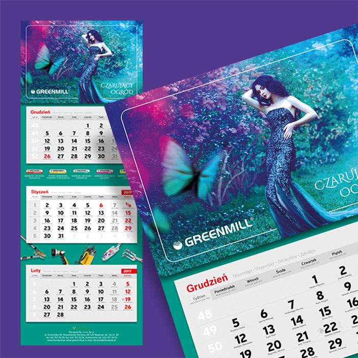Greenmill - kalendarz trójdzielny